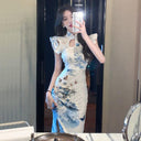 Luxury Cheongsam Dress: Retro Commuting Elegance Women