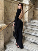 Winter Elegance: Stylish European Evening Gown for Women