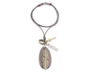 Baigu Peaked Baseball Wooden Necklace Pendant Bronze Accessory