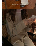 Classic Style Cashmere Sweater Suit Women's Two-Piece Set