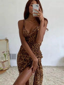 Leopard Print Maxi Dress: Beach Party Chic Style