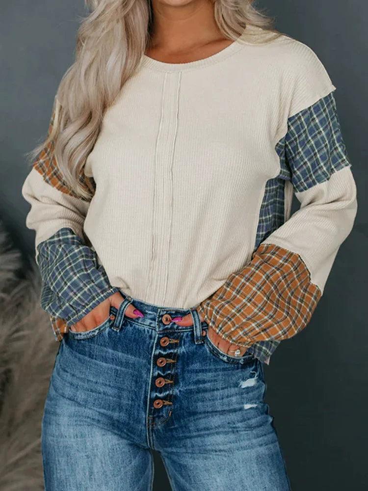 Fashion round Neck All-Matching Hooded round-Neck Pullover Female 2024 Spring & Fall Thin Fashion Casual Long Sleeves Knitwear  ourlum.com   