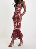 Elegant Lace Fishtail Sheath Mesh Dress for Sophisticated Allure