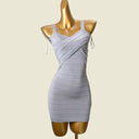 Bodycon Bandage Dress: Sexy V-neck Knit Dress for Women