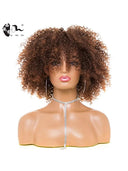 Embrace Style Afro Kinky Curly Wig Fluffy Bangs Fit Comfort