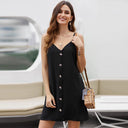 Fashion Summer V Neck Thin Knee-Length Skirt Camisole Dress