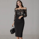 Elegant Spring Lace Dress Korean Style Sophistication