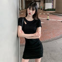 Early Spring Black Niche Dress Chic Versatile Fashion Choice