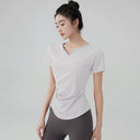 Stretchy Yoga T-shirt Lightweight Fitness Top for Active Women