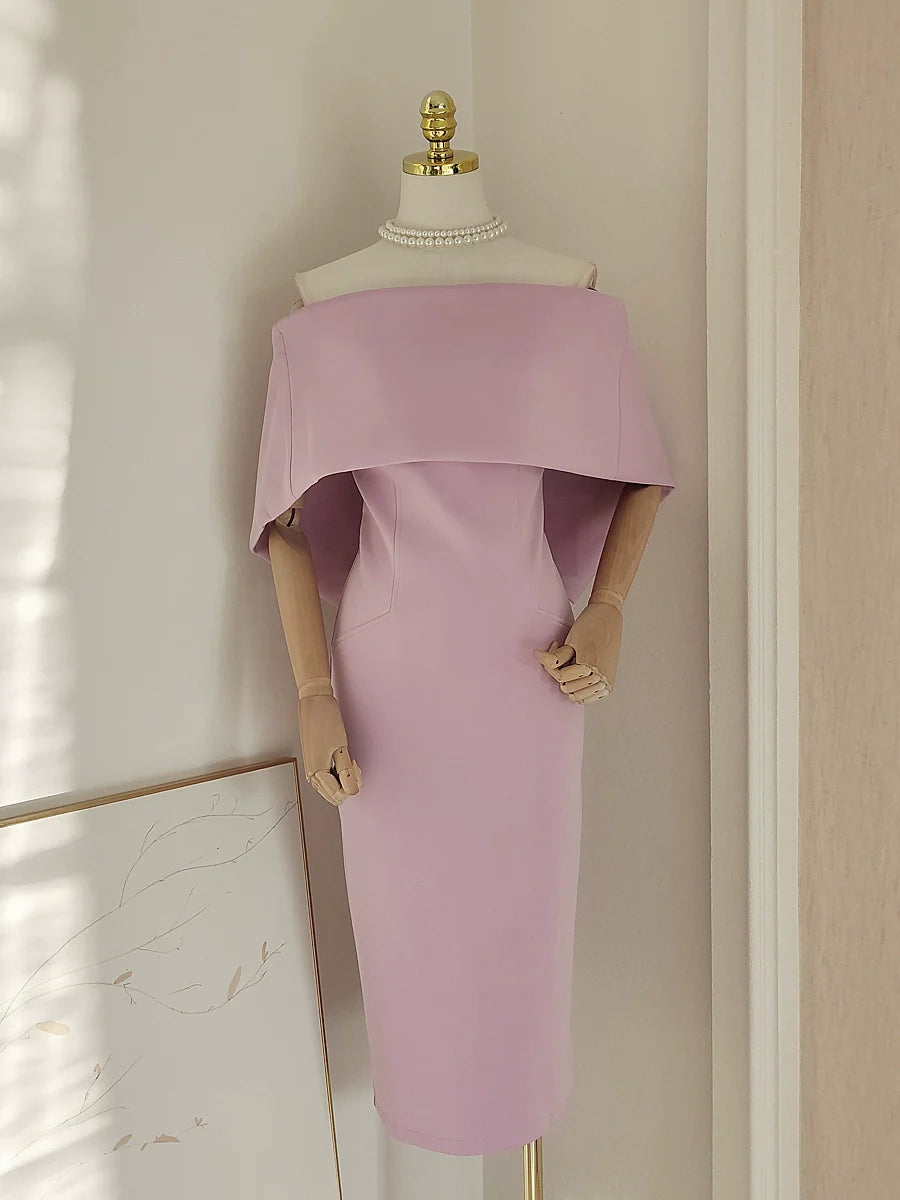Retro Wind Off-the-Shoulder Dress: Elegant Spring Fashion Choice