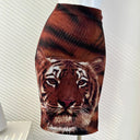 Wild Attraction: Chic Animal Print Mesh Skirt High Waist