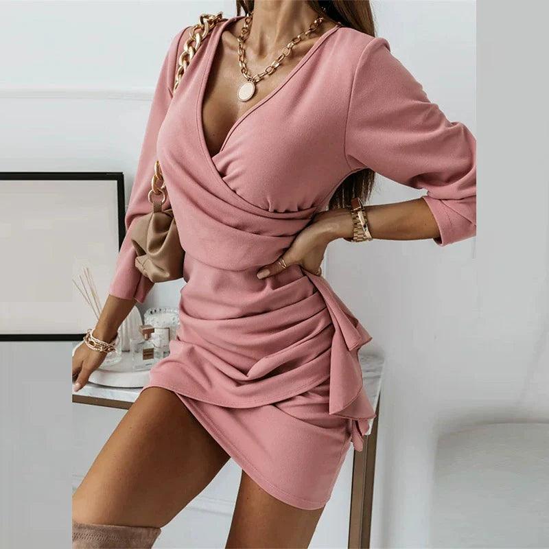 V-neck Summer Party Dress: Chic Statement Style