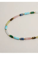 Cnhnon Handmade Beaded Trendy Necklace Natural Stone Jewelry