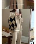 Classic Style Cashmere Sweater Suit Women's Two-Piece Set