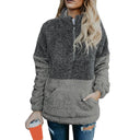 Fashion Special Offer Thick Zipped Stand Collar Sweatshirt