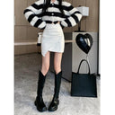 Asymmetrical PU Leather Skirt Winter Chic Style Statement