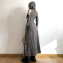 Dune Wind Distressed Hooded Dress Versatile Summer Fashion