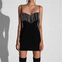 Chic Chain Tassel Strap Dress for Youth Stylish Streetwear