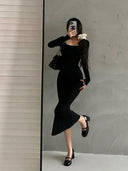 Desire Style Fishtail Dress for Plus-Size Women Chic Fall Fashion