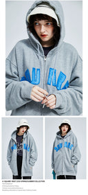 A Square Root Casual Thin Fleece Hoodie Embroidered Design