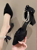 Enchanted Fairy Pearl High Heels Whimsical Elegance Shoes