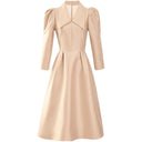 Stylish V-neck Princess Dress Autumn Elegance and Charm