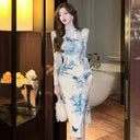 Luxury Cheongsam Dress: Retro Commuting Elegance Women