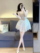 Elegant Lace Tutu Dress: Korean Style for Special Events