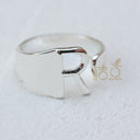 DIY Ornament Accessories Cooperized Silver Ring Letters Ring