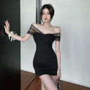 Nightclub Chic Black Dress Stylish Socialite Fashion Choice