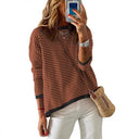 Fall and Winter Pure Cotton Fashion Drop-Shoulder Sweater