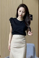 Elegant High Waist Split Skirt Versatile Slimming Essential