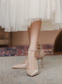 Feiyan Elegance Chic Nude High Heels with Skirt Fashion