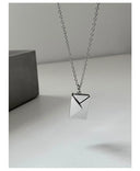 Open Envelope Couple's Pendant Chinese Valentine's Day Gift Necklace