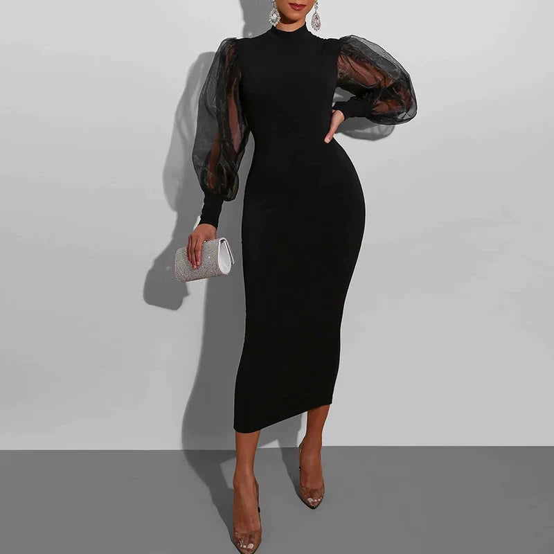 Black Hepburn Style Evening Gown: Sophisticated Fashion for Socialite Events