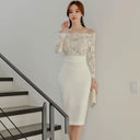 Elegant Spring Lace Dress Korean Style Sophistication