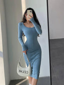 Fashion Statement Elegant Bodycon Midi Dress Evening