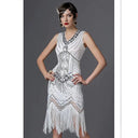 European Station Banquet Vintage Tassel Dress Retro Elegance