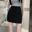 Modern Chic High Waist Slimming Skirt Zipper Closure Style