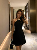 Go-Getter Black Tuxedo Dress Sling Bold Summer Glamour