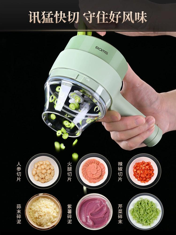 Gatling Chopping Artifact Wireless Electric Pepper Cutting Garlic Grinder Mashed Garlic Garlic Press Automatic Pressing Garlic Stirring Machine