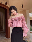 Spicy Western Off-Shoulder Shirt Hot Autumn Fashion Trend