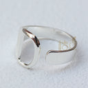 DIY Ornament Accessories Cooperized Silver Ring Letters Ring