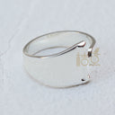 DIY Ornament Accessories Cooperized Silver Ring Letters Ring