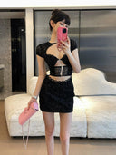 Desire Lace Skirt Bodycon Dress Elegant and Alluring Style