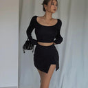 High-Waisted Street-Style Skirt Modern Chic Look Trendy