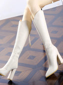 Sassy Pointed Toe Chunky Heel Boots for Confident Style