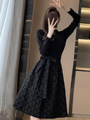 Autumn Charm: Modern Chinese Dress with Korean Elegance