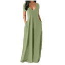 Deep V Sundress: Stylish Summer Party Attire Elegant Design