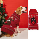 Christmas Pet Clothes Red Nose Deer Sweater For Dogs